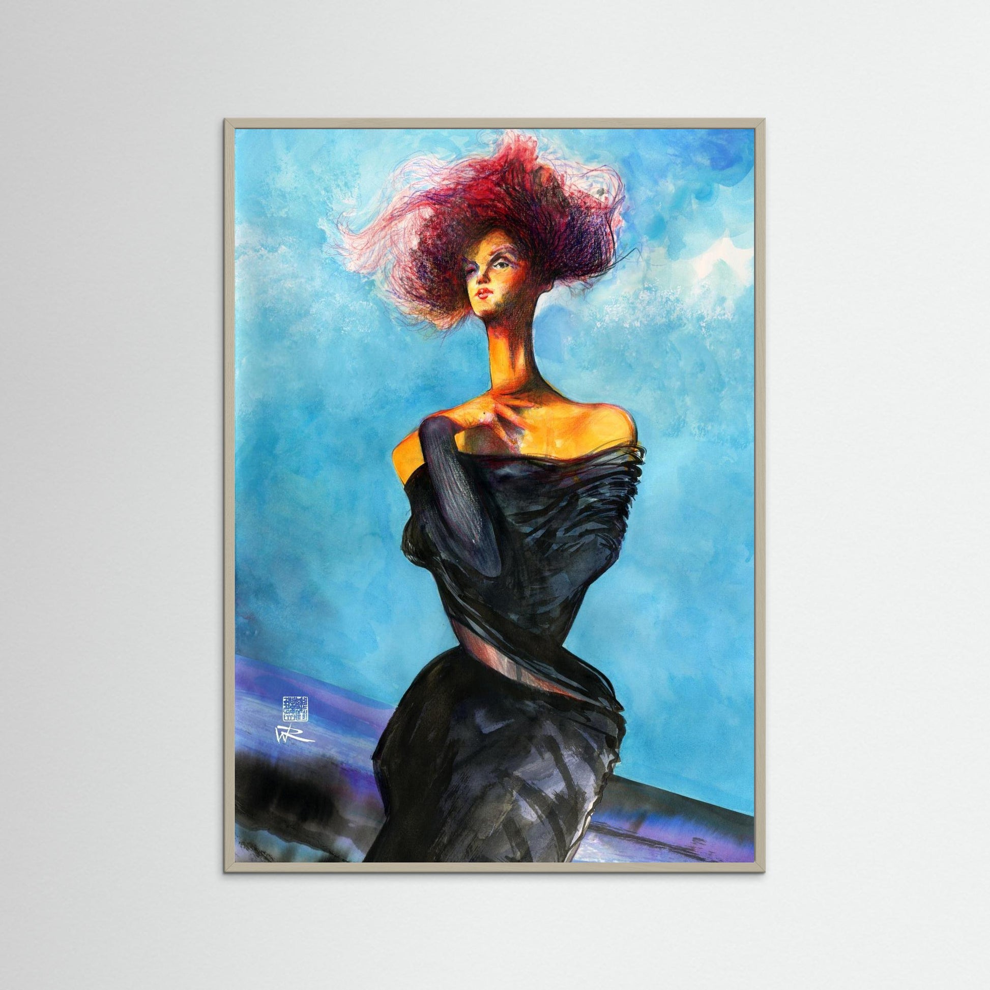 Galiano blue doll - Paper print