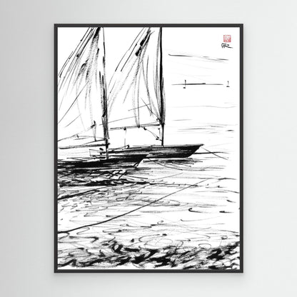 Dinghys flapping in the wind