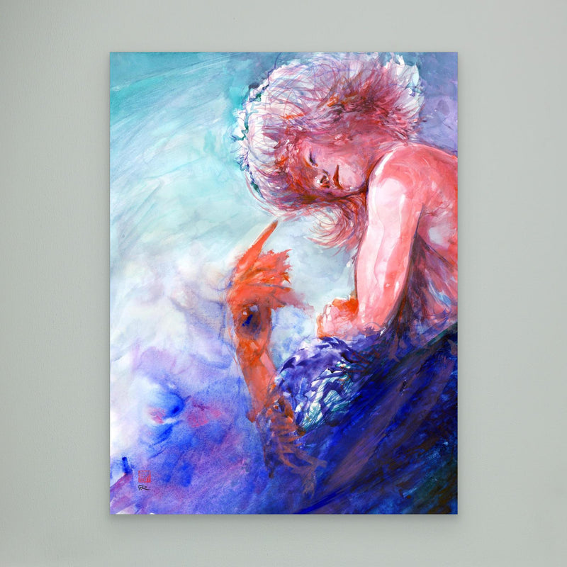 Janet in thoughtful repose - Canvas art print