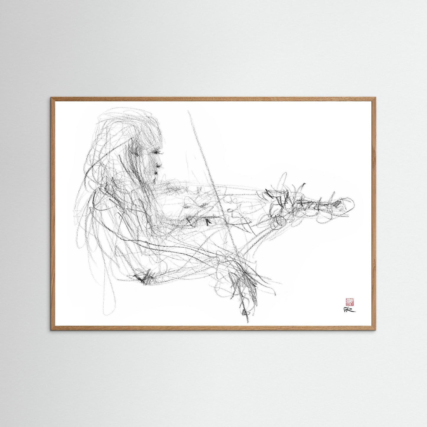 Charlotte Spruit on violin 2 - paper print