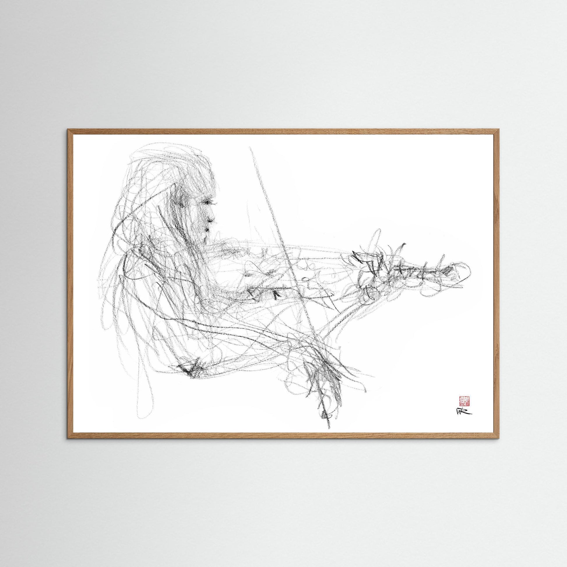 Charlotte Spruit on violin 2 - paper print