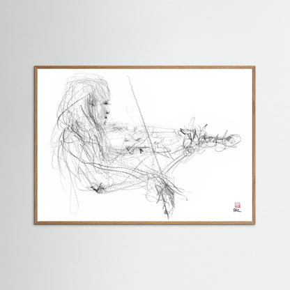 Charlotte Spruit on violin 2 - paper print