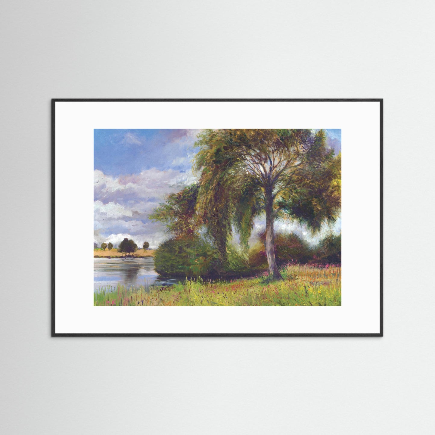 Wotton gardens meadow & lake - Print on fine art paper