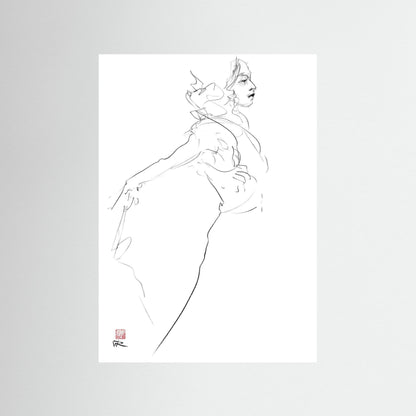 Figure line drawing oct25 - Paper print