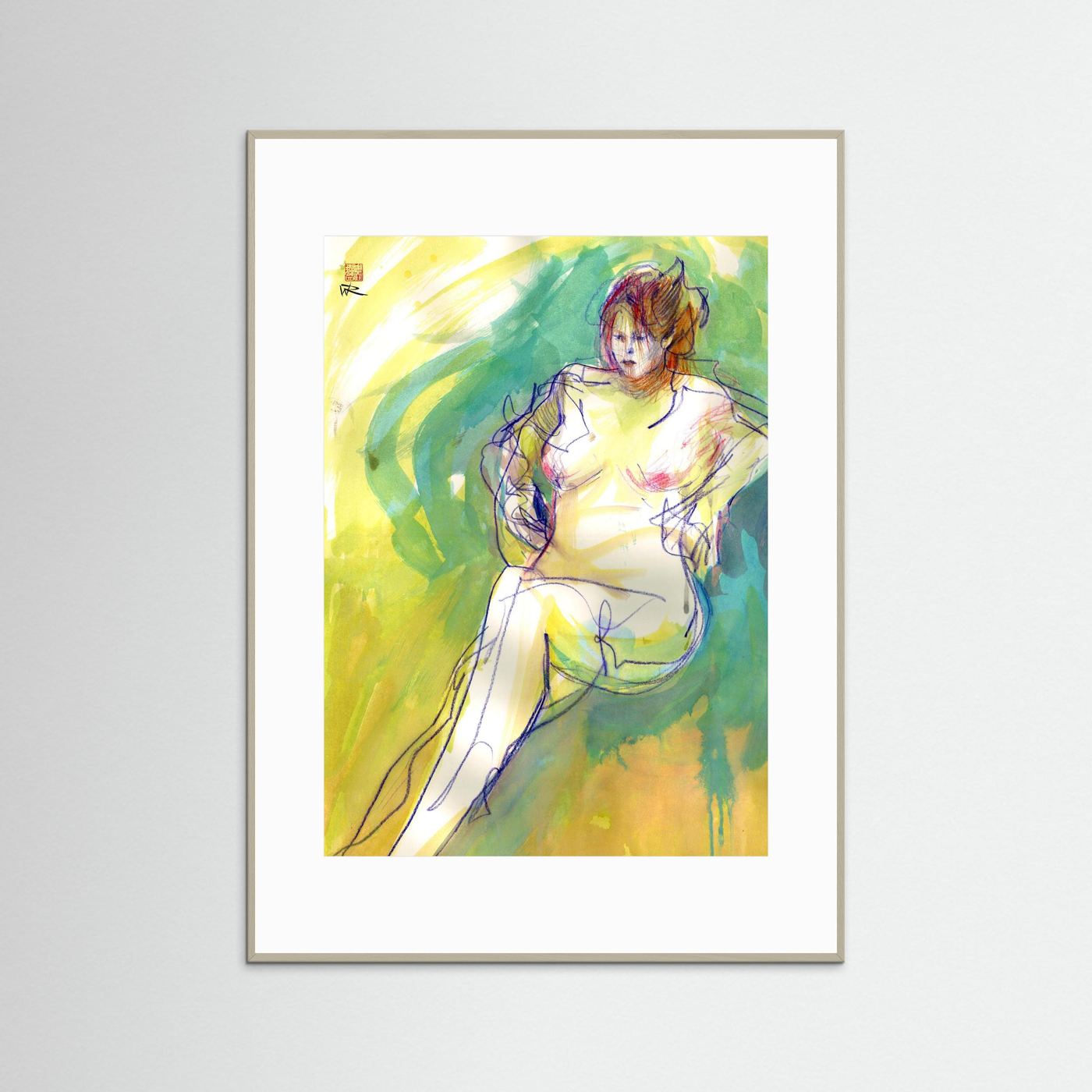 Life drawing of Kate - Print on fine art paper