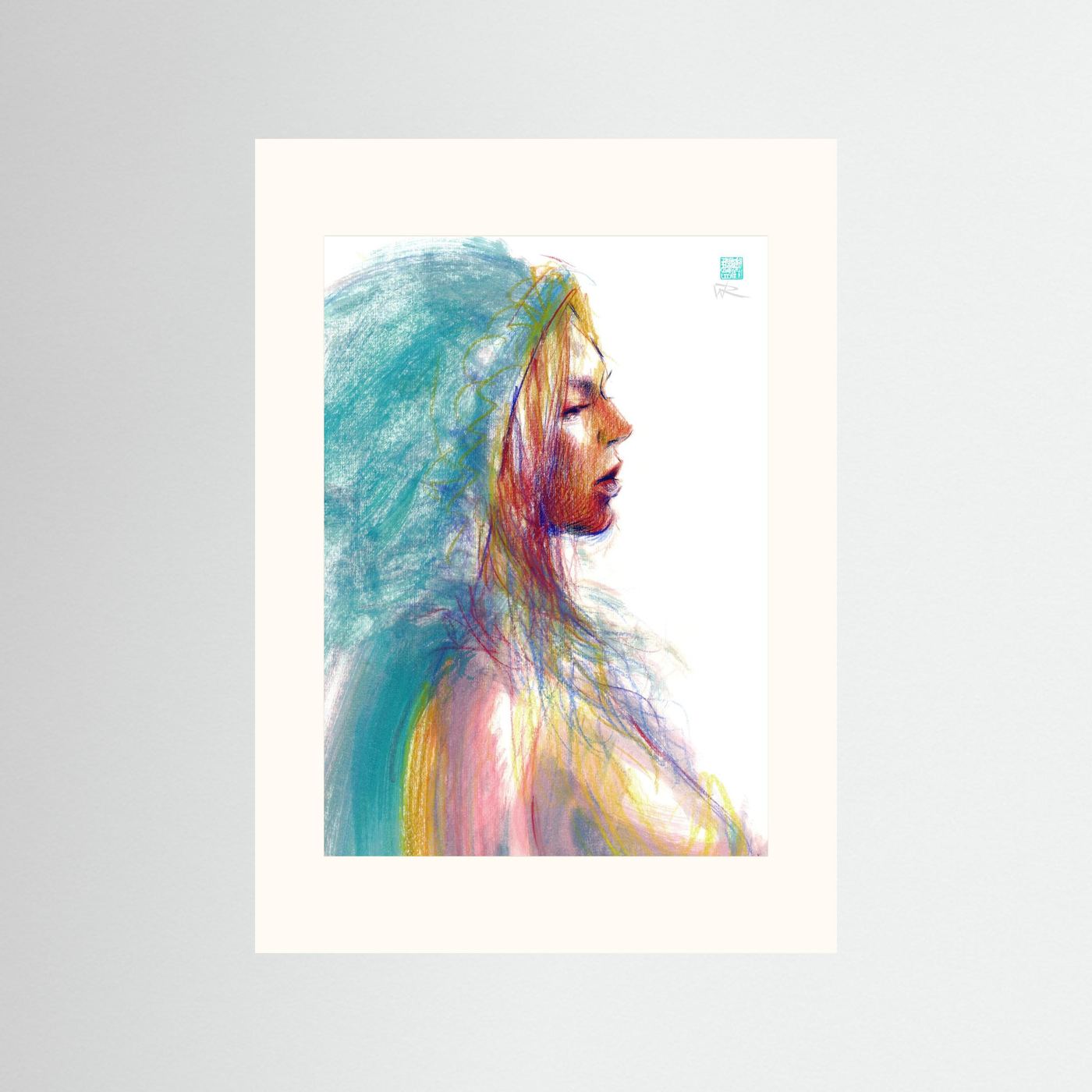 Manko in teal cloak - Print on fine art paper