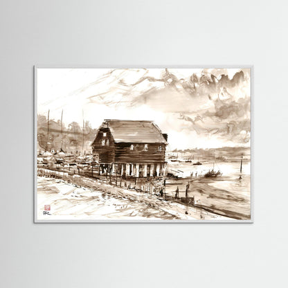 Bosham boathouse - paper print