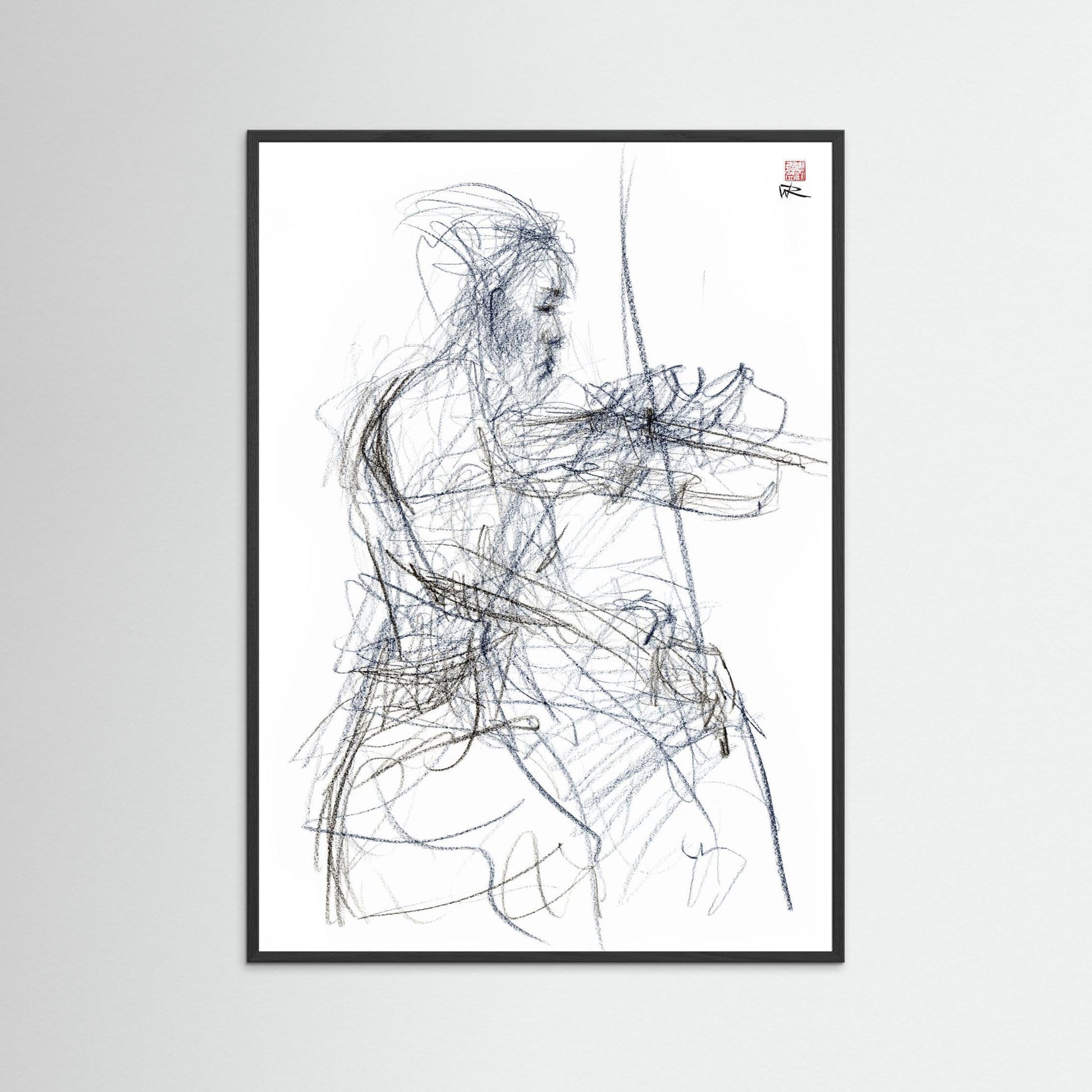 Charlotte Spruit on violin - Paper print