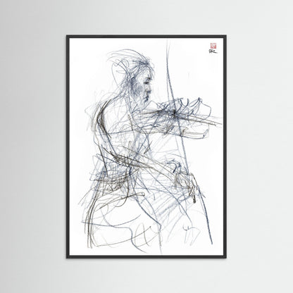 Charlotte Spruit on violin - Paper print