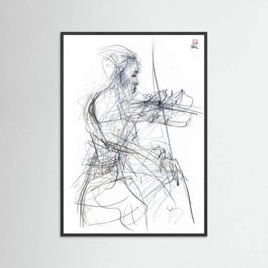 Charlotte Spruit on violin - Paper print