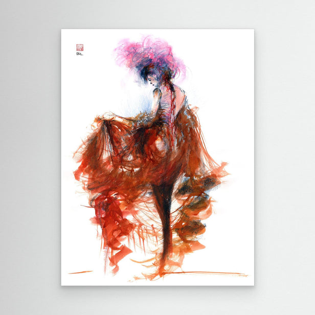 Pink feather showgirl