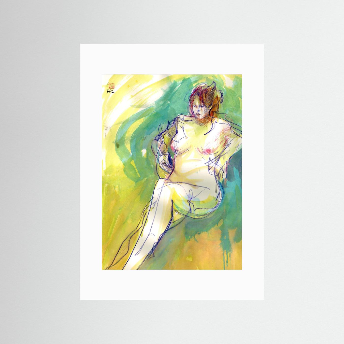 Life drawing of Kate - Print on fine art paper