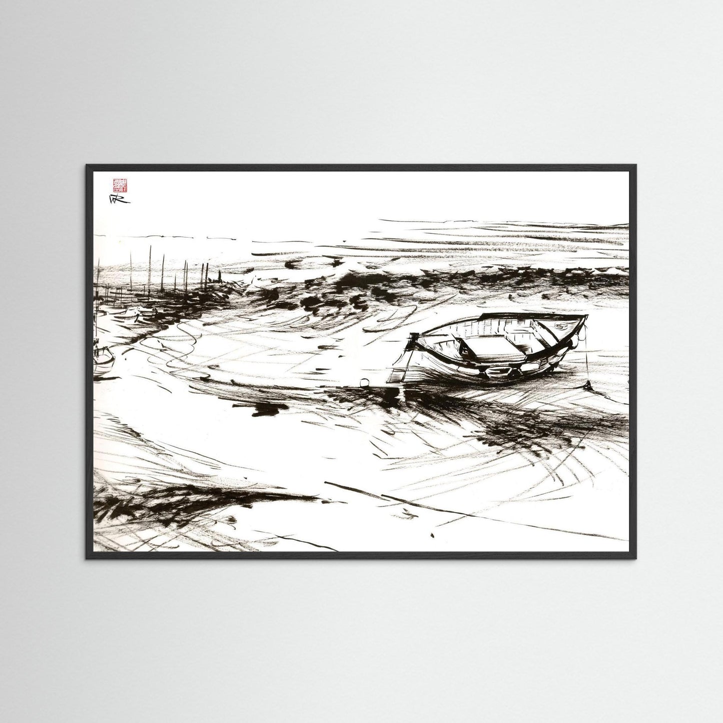 Down to the sea from Morston - Paper print