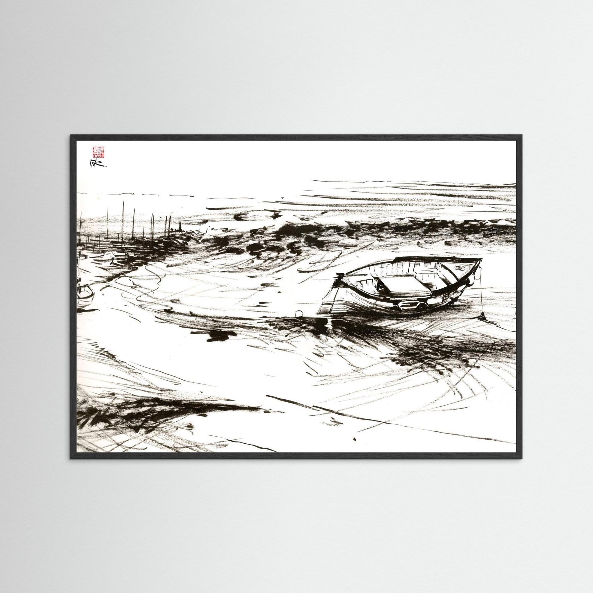 Down to the sea from Morston - Paper print