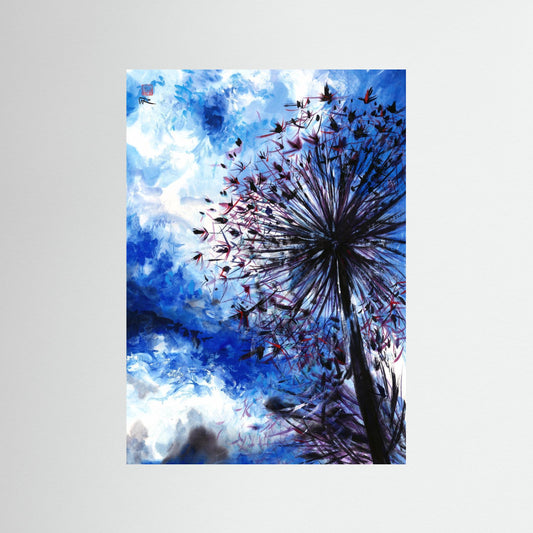 Allium blue sunshine - Paper print