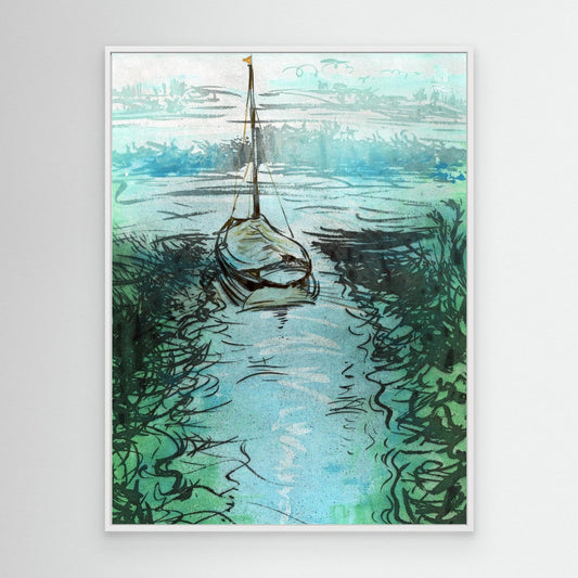 Stiffkey mooring edition 3 - Canvas print