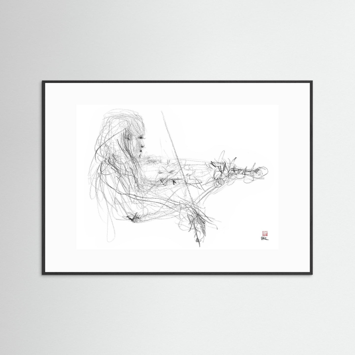 Charlotte Spruit on violin 2 - paper print