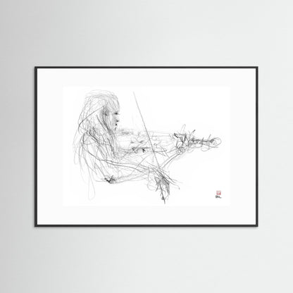 Charlotte Spruit on violin 2 - paper print