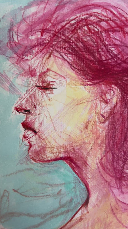 Woman in the red dress v2 - Paper print