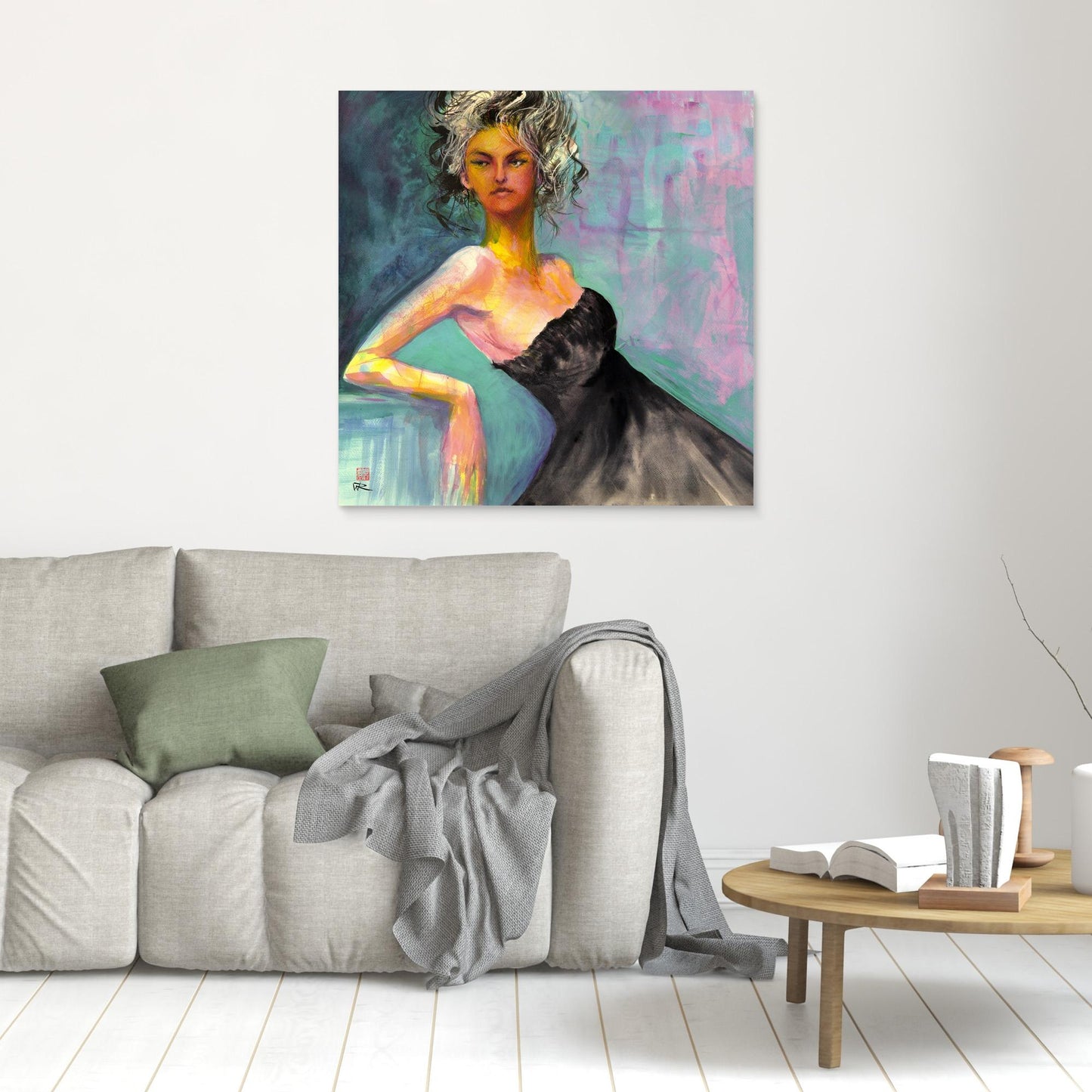 Little black dress - Canvas print