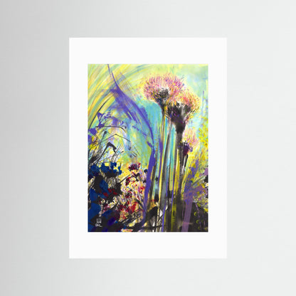 Allium flowerheads 2 - paper print