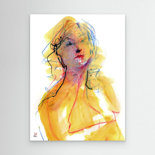Red riding hood portrait - canvas print