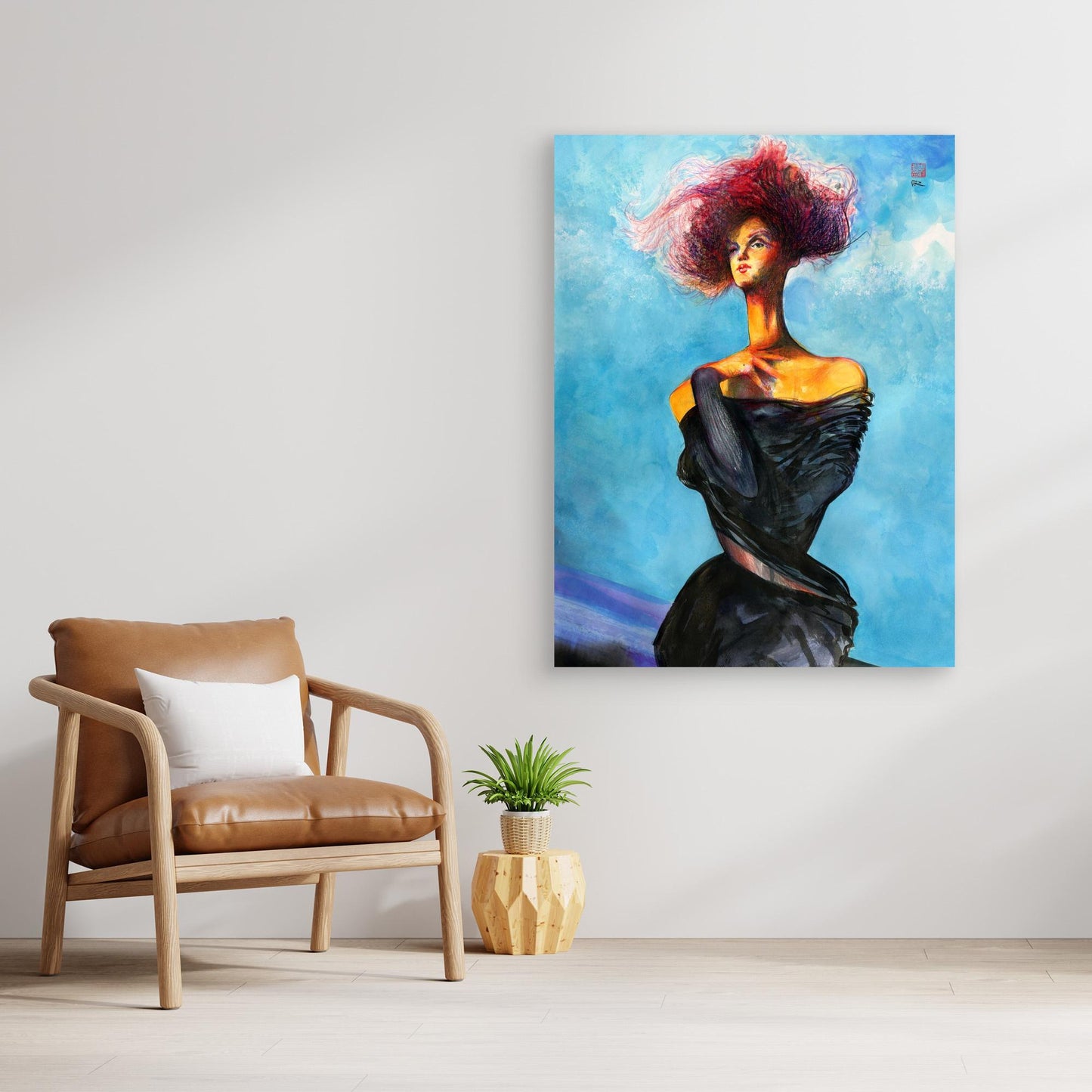 Galiano blue doll - Canvas print