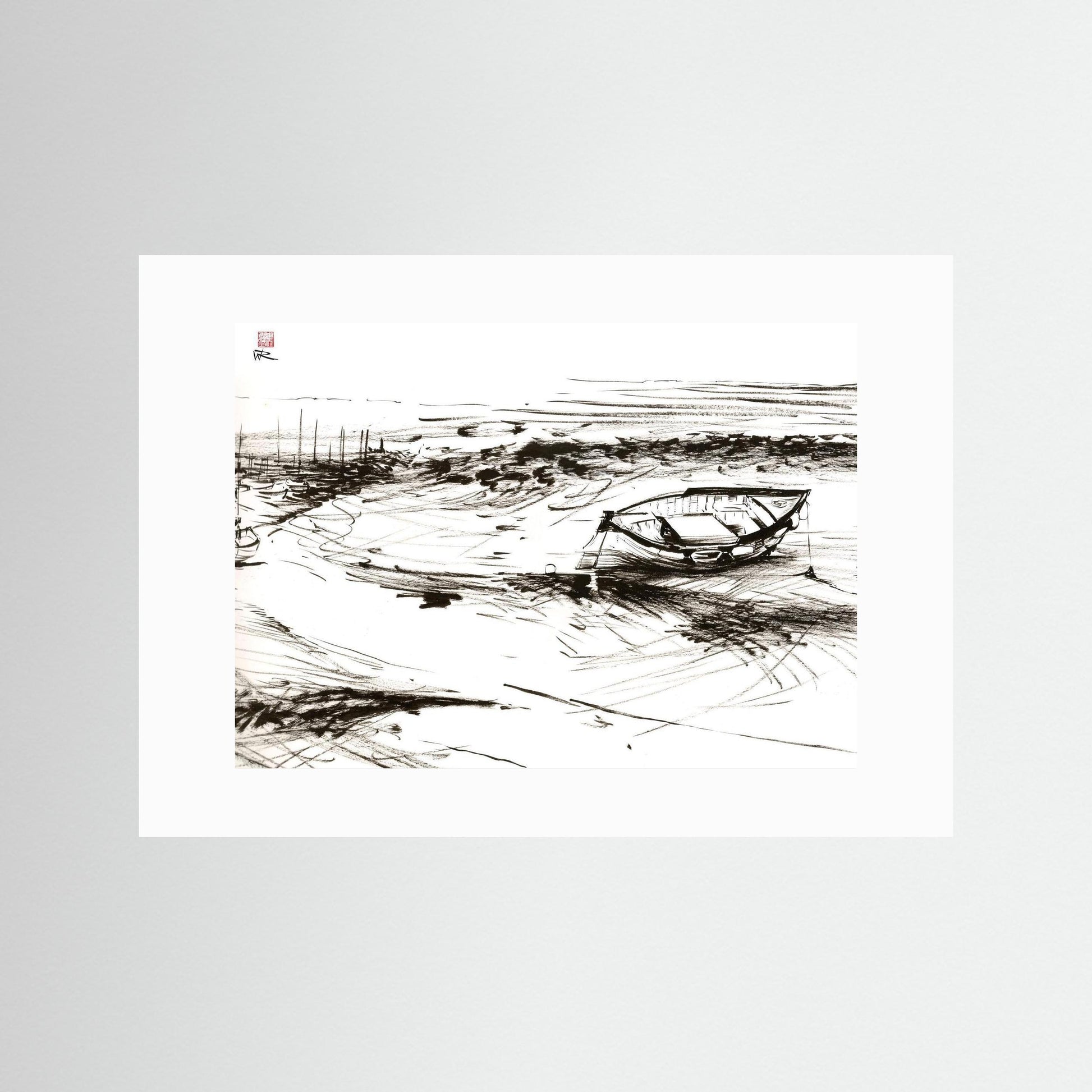 Down to the sea from Morston - Paper print