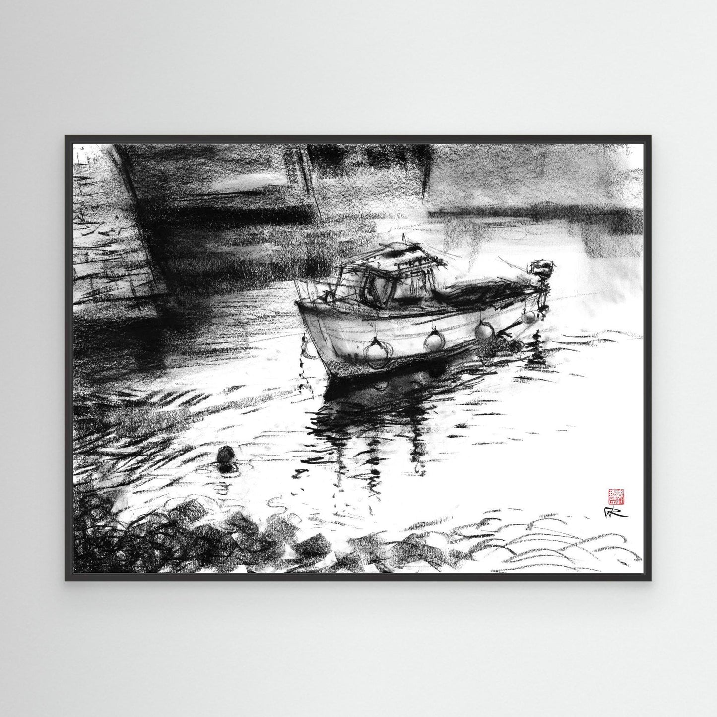 Fishing boat in Porthleven harbour