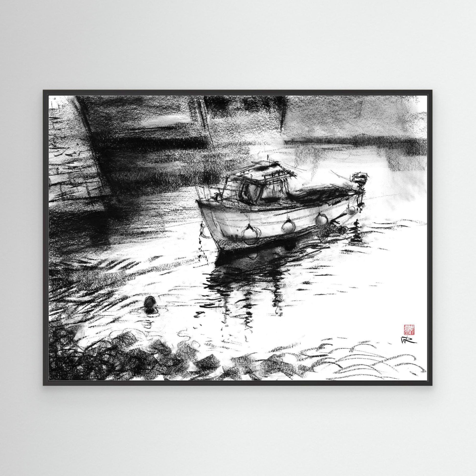 Fishing boat in Porthleven harbour