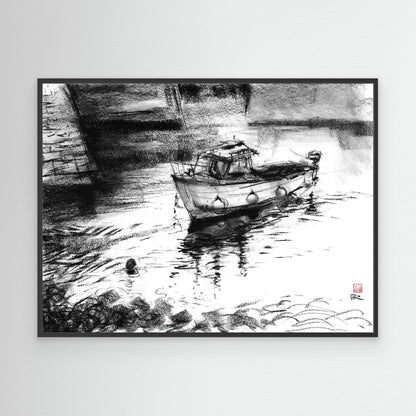 Fishing boat in Porthleven harbour