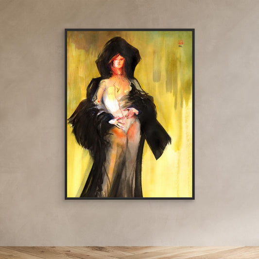 Hooded cape fashion
