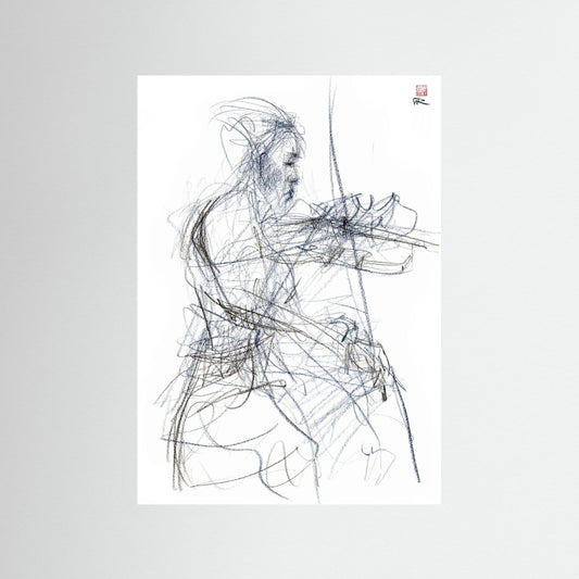 Charlotte Spruit on violin - Paper print