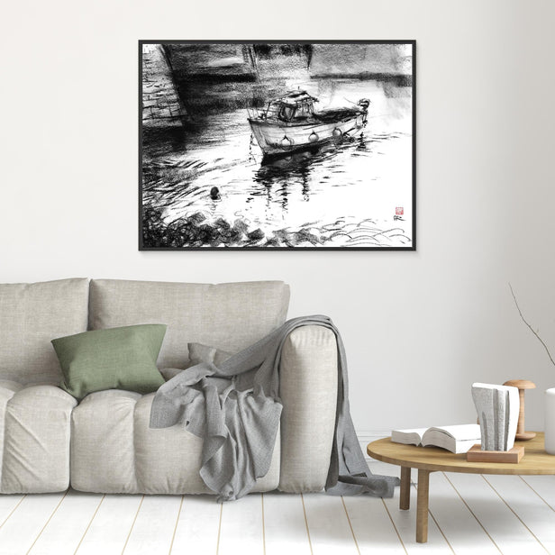 Fishing boat in Porthleven harbour