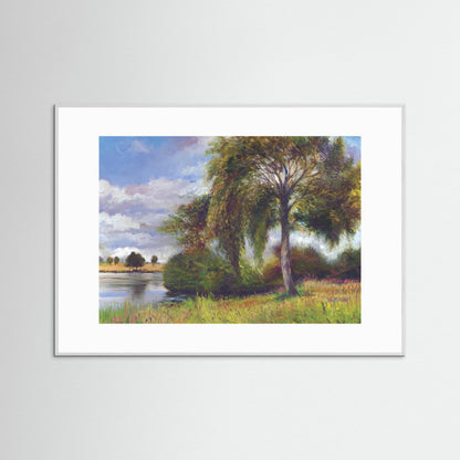 Wotton gardens meadow & lake - Print on fine art paper