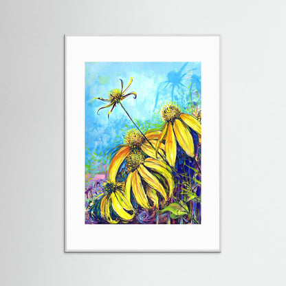 Rudbekias triptych 3 - Paper print