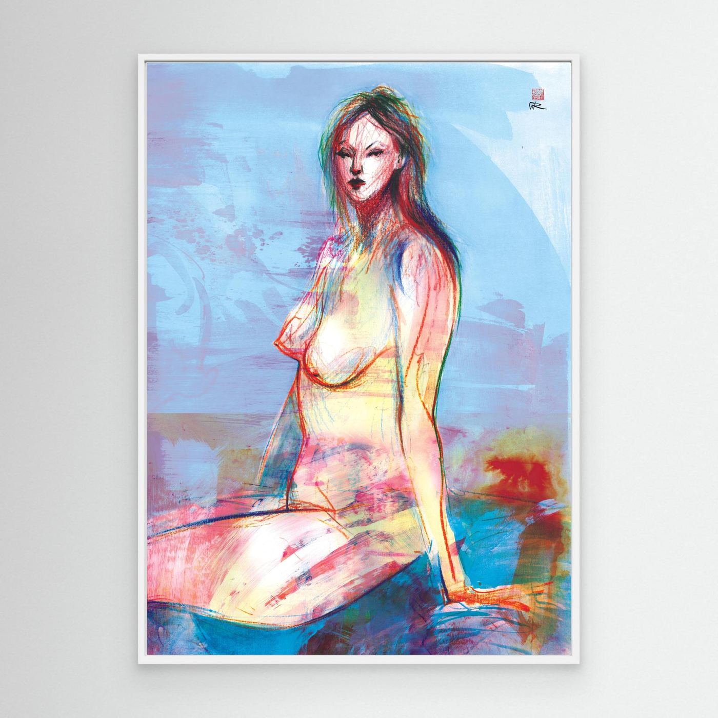 Seated in reflection - Canvas art print