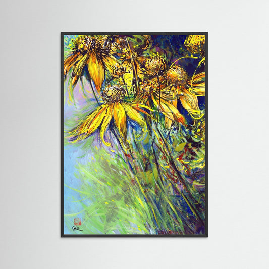 Rudbekias triptych 1 - Paper print