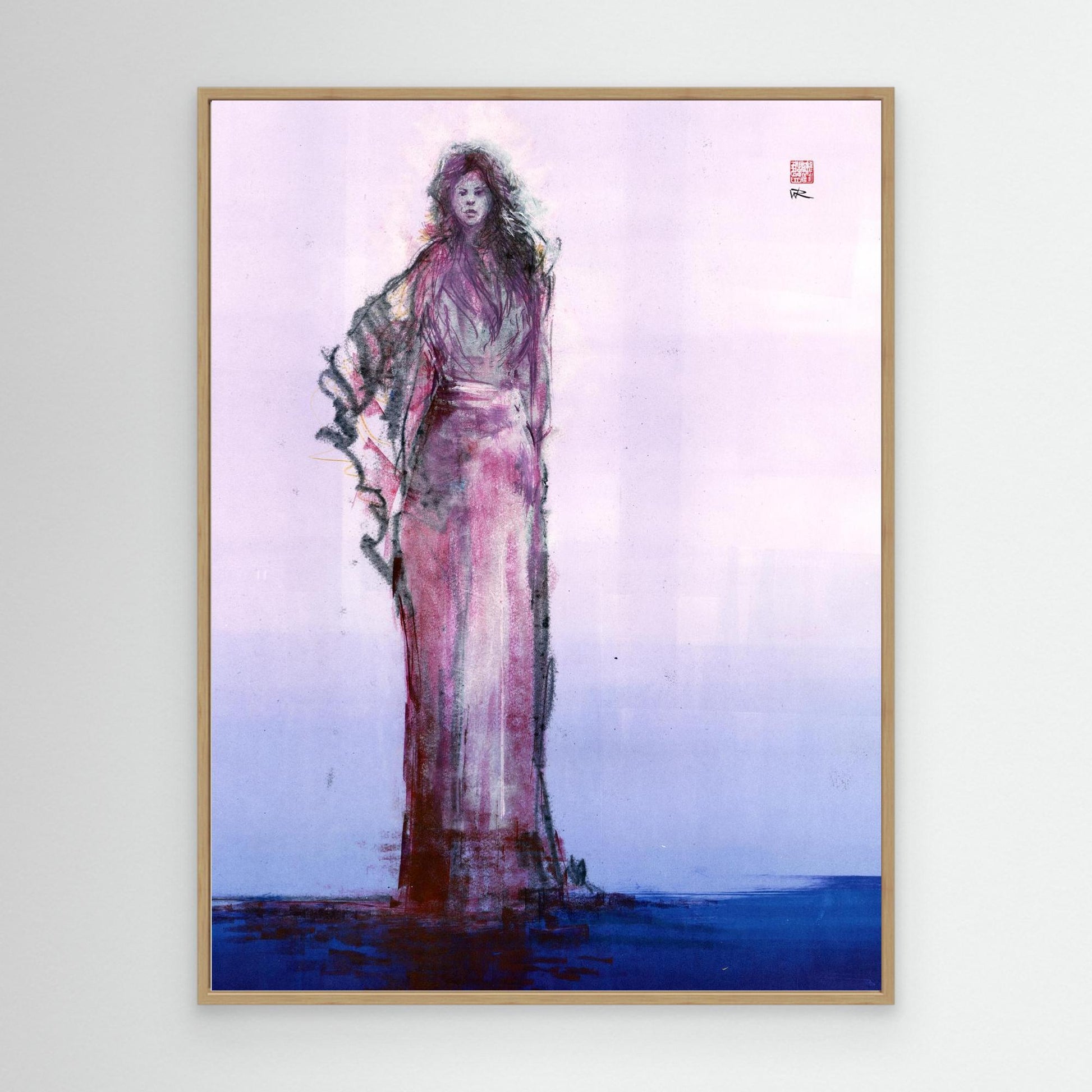 Ellipsis fashion drawn monoprint