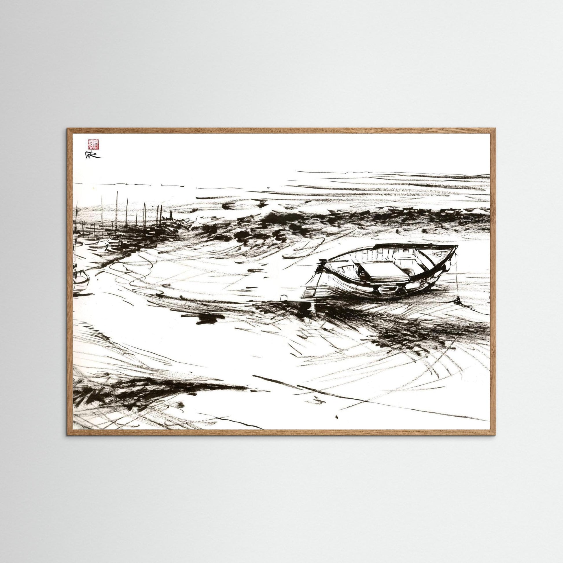 Down to the sea from Morston - Paper print