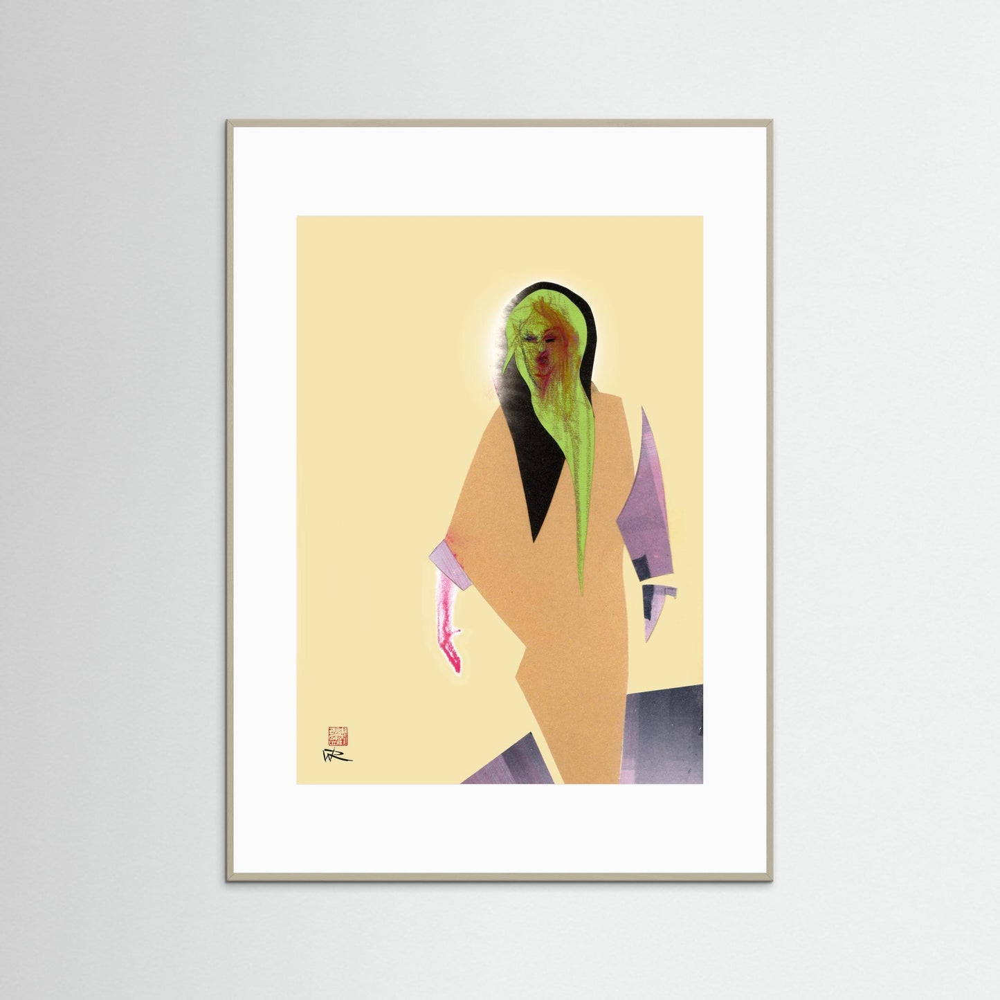 Zelena abstract figure - Paper print