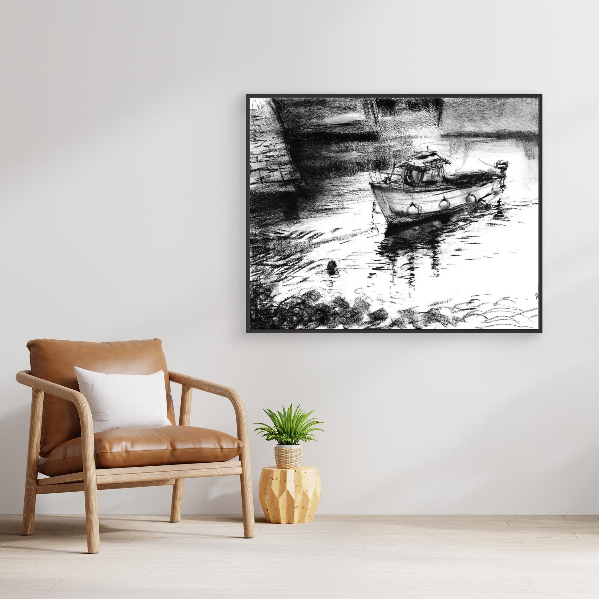 Fishing boat in Porthleven harbour