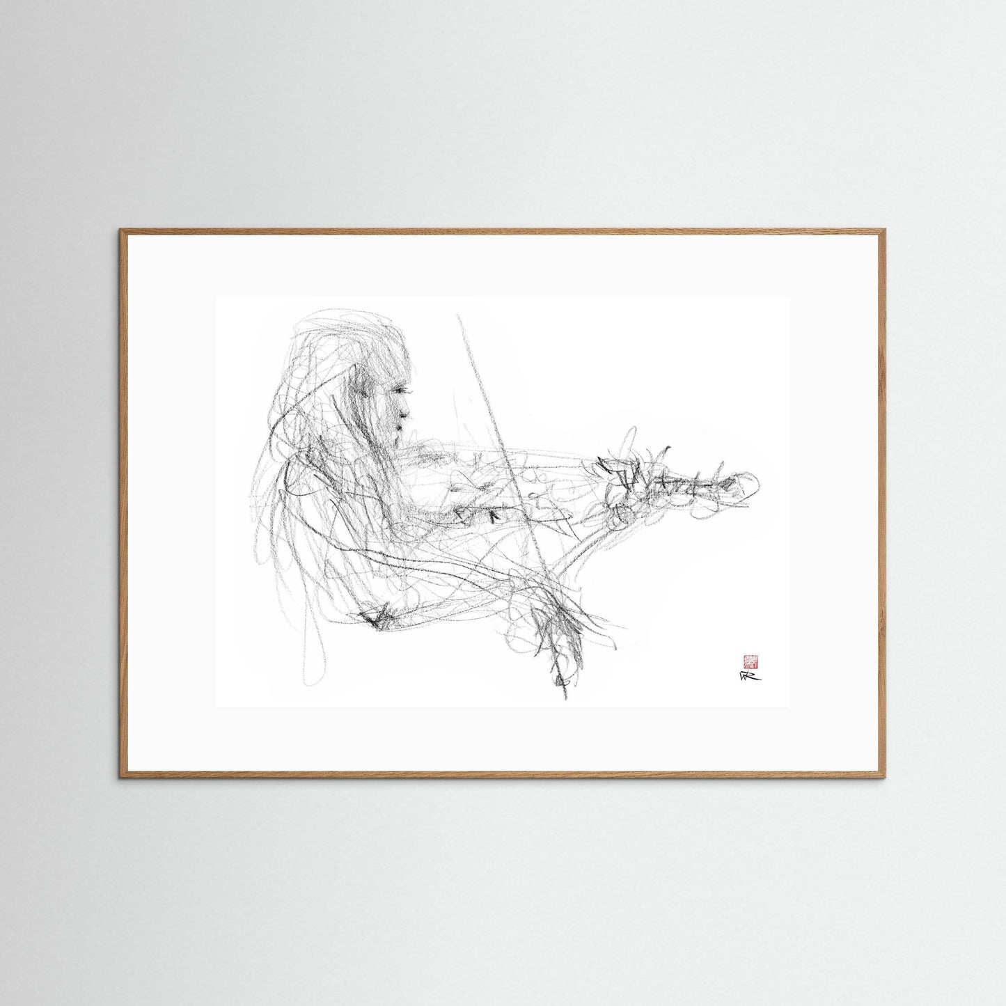 Charlotte Spruit on violin 2 - paper print