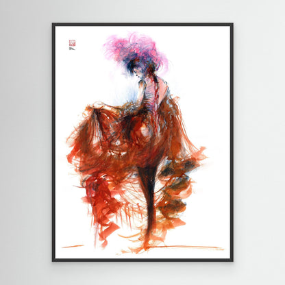 Pink feather showgirl