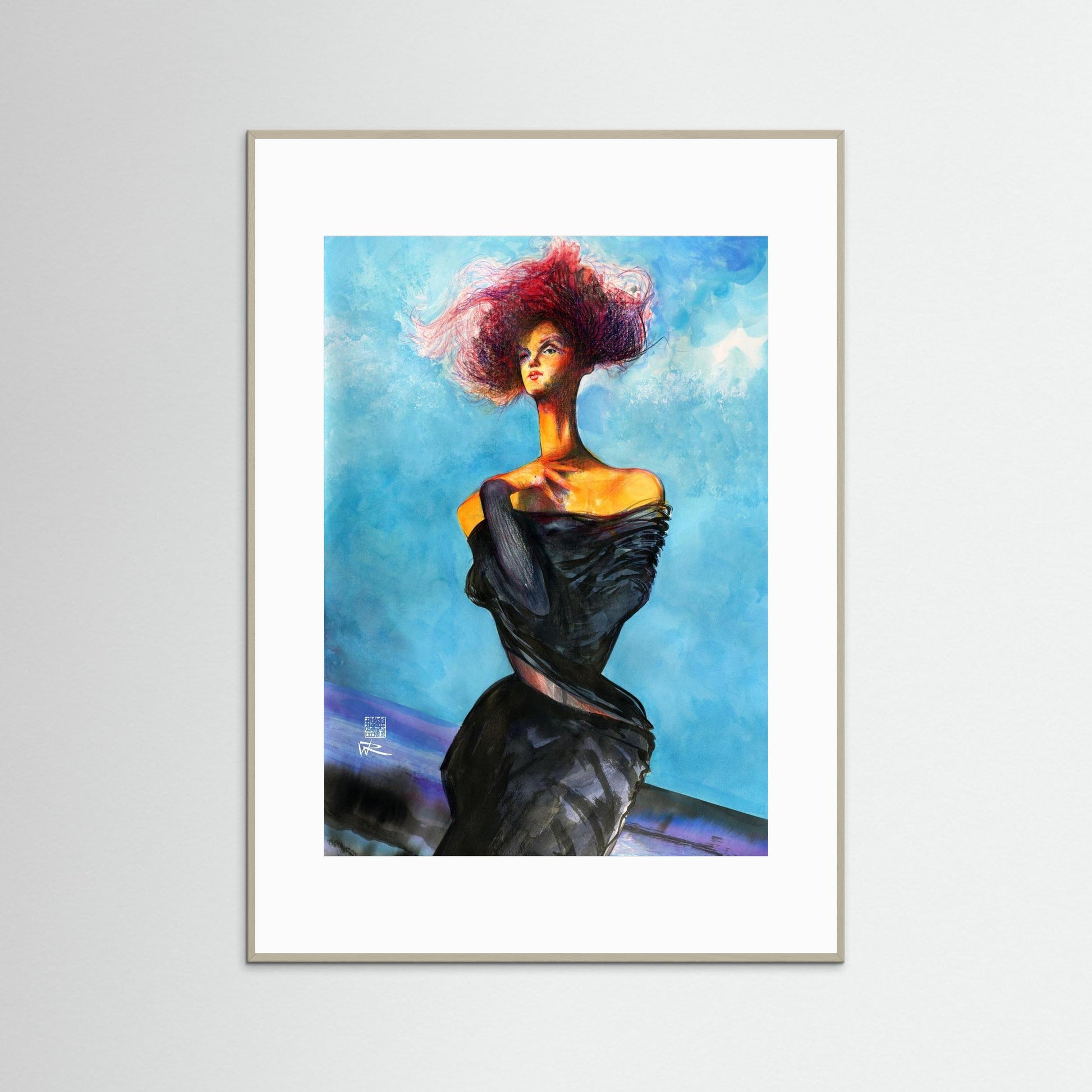 Galiano blue doll - Paper print