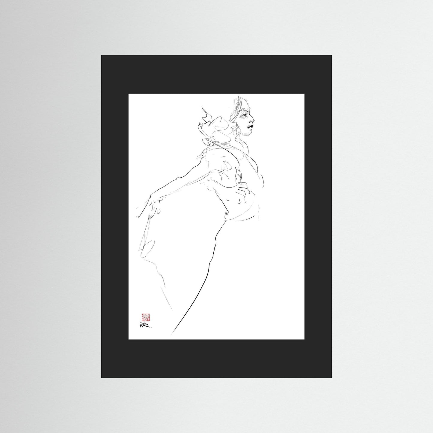 Figure line drawing oct25 - Paper print