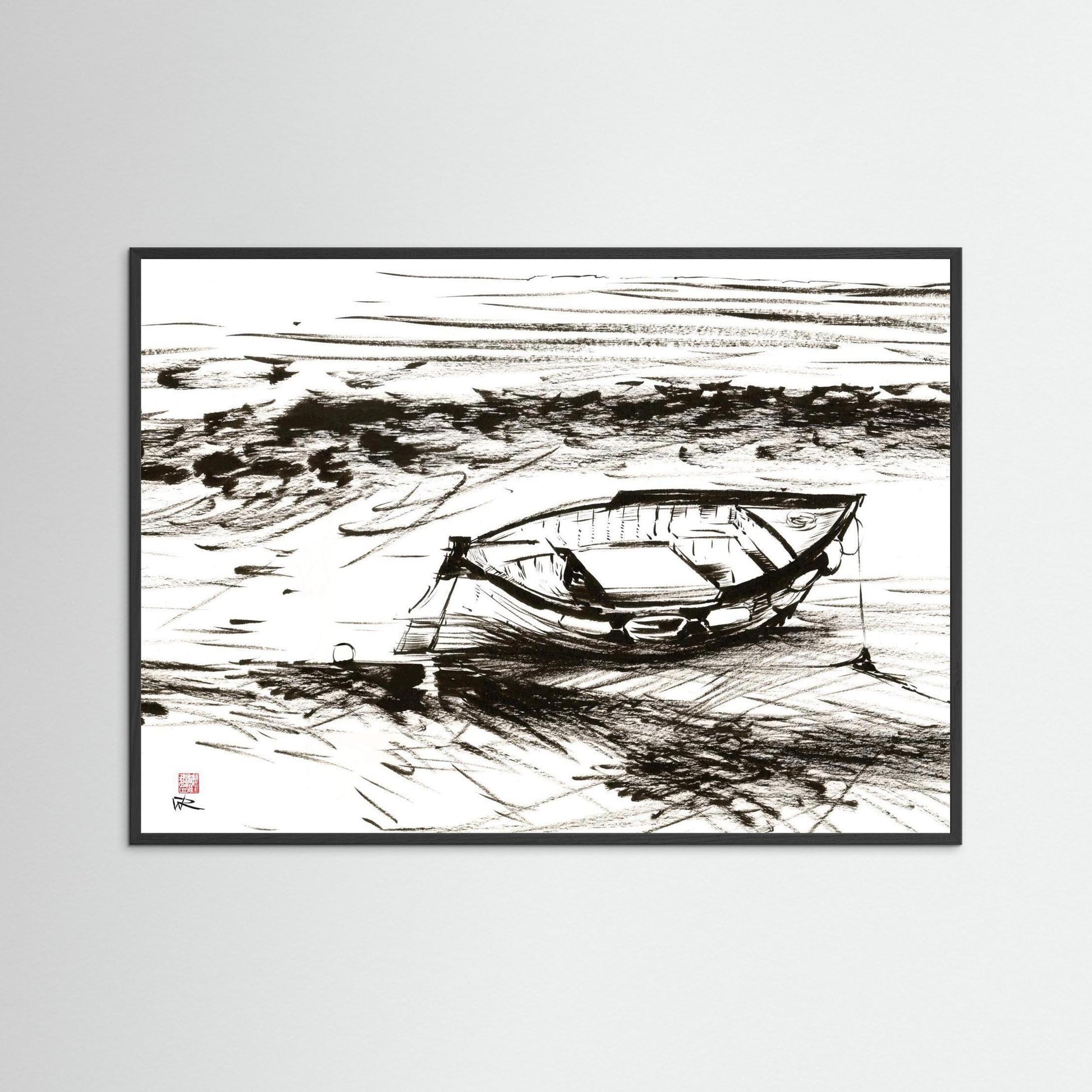Down to the sea from Morston - Paper print