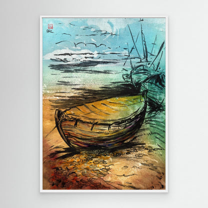 Crab boat - Canvas print