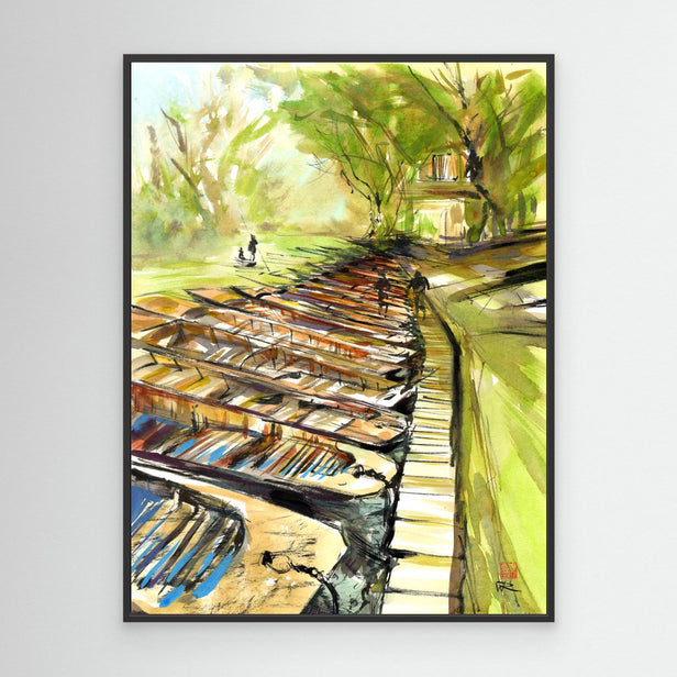 Punting on the Cherwell in Oxford