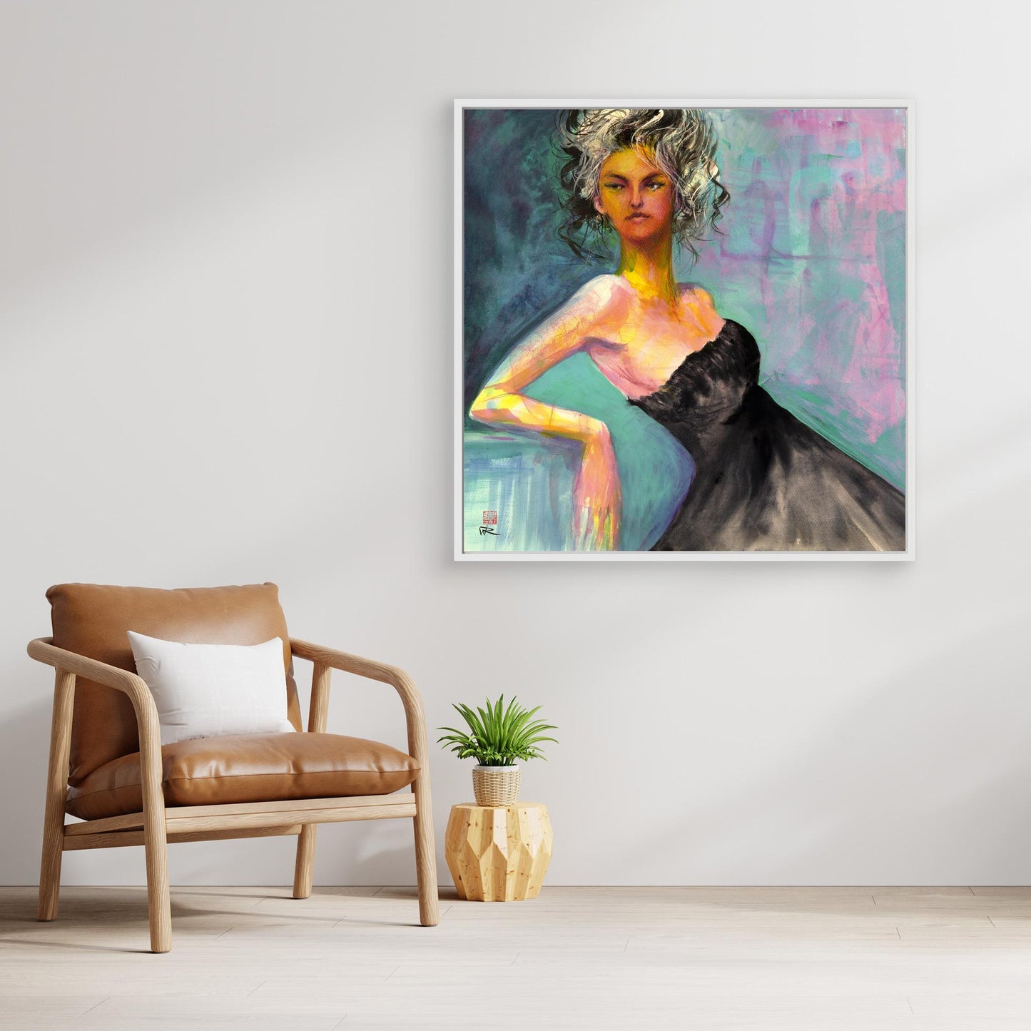 Little black dress - Canvas print